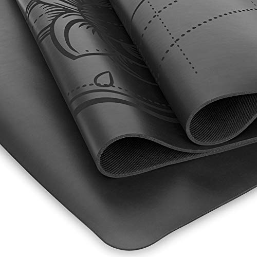 Yogistar - Esterilla de yoga (caucho natural, 2 metros, antideslizante, 190 cm x 62 cm x 4 mm), color negro