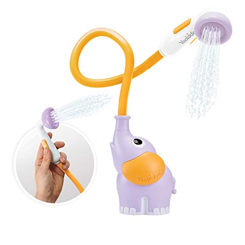 Yookidoo Ducha bañera Elefante Grifo de Juguete con Bomba de Agua para máxima diversión en la bañera (Malva)