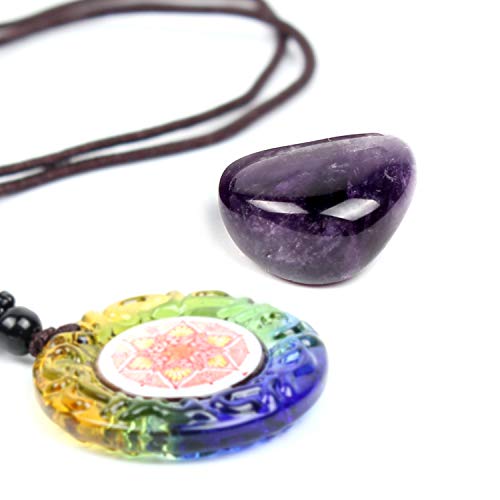 Yunoun Chakra Stones Cristales curativos, Terapia de Cristal, meditación, Reiki - Juego de 7 Chakras