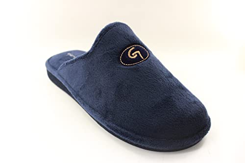 Zapatillas casa de hombre Color: Azul Marino Talla: 42 - Suela especial parquet. Logo G.