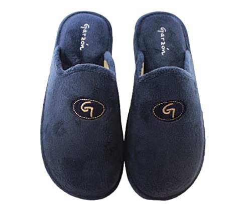 Zapatillas casa de hombre Color: Azul Marino Talla: 42 - Suela especial parquet. Logo G.