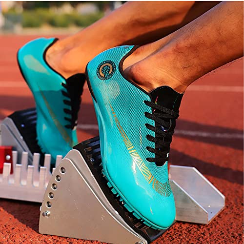 Zapatillas De Atletismo, Zapatillas Unisex Para Correr Profesionales, Zapatillas Deportivas Con Clavos De 8 Clavos Para Hombres Y Mujeres, Zapatillas Cómodas Para Sprint, Running (41,Sky Blue)