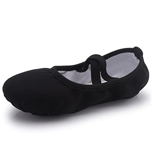 Zapatillas de Ballet Niñas Zapatillas de Gimnasia Zapatillas de Ballet Niños Zapatos de Danza Zapatillas de Gimnasio de Cuero Mujeres Negro 40