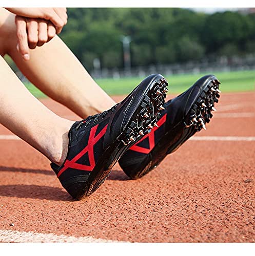 Zapatillas de Clavos Atletismo,con 8 Clavos,Unisex Spikes Atletismo para Pista,Antideslizantes,Atletismo para Velocidad Sprint