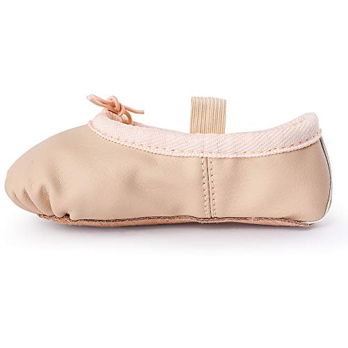 Zapatillas de Danza Cuero Zapatos de Ballet y Gimnasia Baile para Niña y Mujer Beige 40