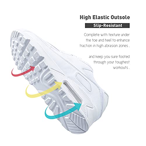 Zapatillas de Deportivas Mujer Zapatos para Correr Hombre Calzado Deportivo Sneakers Caminar Tenis Zapatillas de Running Fitness Malla Blanco EU39