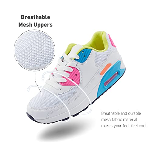 Zapatillas de Deportivas Mujer Zapatos para Correr Hombre Calzado Deportivo Sneakers Caminar Tenis Zapatillas de Running Fitness Malla Rosa EU38