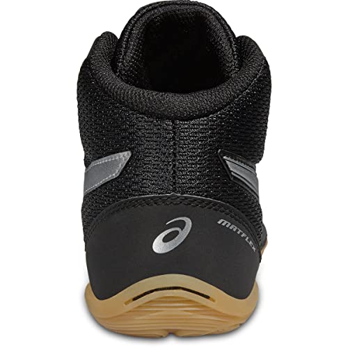 Zapatillas de lucha Matflex 5 GS (Ni?o peque?o / Ni?o grande), Negro / Plateado, Ni?o peque?o de 3M EE. UU.