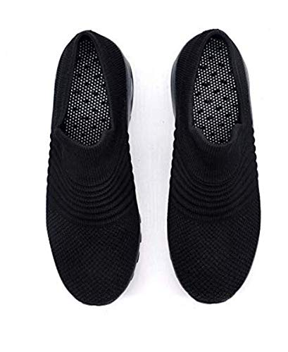 Zapatos de Trabajo Muy cómodos para Trabajos de hostelería y no resbalan-UniseZapatos Casuales Muy cómodos-Unisex-adultox-Adulto (37 EU, Negro)