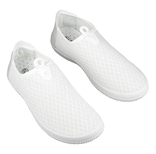 Zapatos Deportes de Maya, Zapatillas Deportivas Instantáneas para Mujer Suaves para Trotar o Caminar Vulcanizadas Tejidas Calzado para Verano (2331 Blanco, Numeric_40)