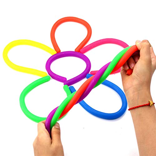 Zayin Cuerda elástica para fideos fidget / juguetes sensoriales (BPA/ftalato/látex) se estira de 10 pulgadas a 8 pies