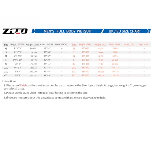 ZCCO Wetsuits - Traje de Neopreno para Hombre, 3 mm, Manga Completa, para Pesca submarina, esnórquel, Surf, Canoa, Buceo, Trajes húmedos (Negro,M)