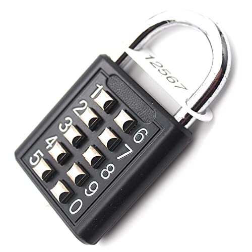 ZENG combinación de botones de 10 dígitos, bloqueo de contraseña, sin llave, adecuado para, viajes, vestuarios, campus,casilleros para equipaje,garajes