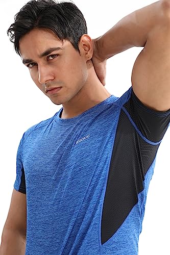 ZENWILL Transpirable Camiseta Hombre Deporte Entrenamiento Cómodo de Secado Rápido para Hombre(Azul Oscuro,M)