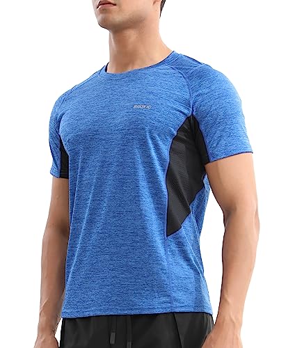 ZENWILL Transpirable Camiseta Hombre Deporte Entrenamiento Cómodo de Secado Rápido para Hombre(Azul Oscuro,M)