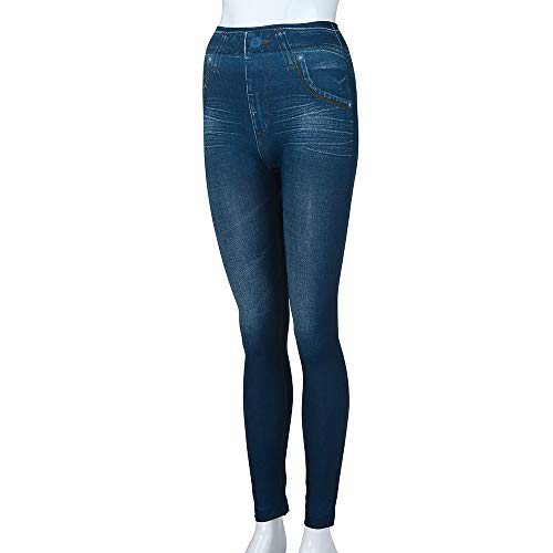 Zilosconcy Slim Size Fitness Jeans Leggings Leggins Longitud Plus Pantalones Pocket Denim Mujer Jeans de Mujer Bolso Jeans Mujer Azul