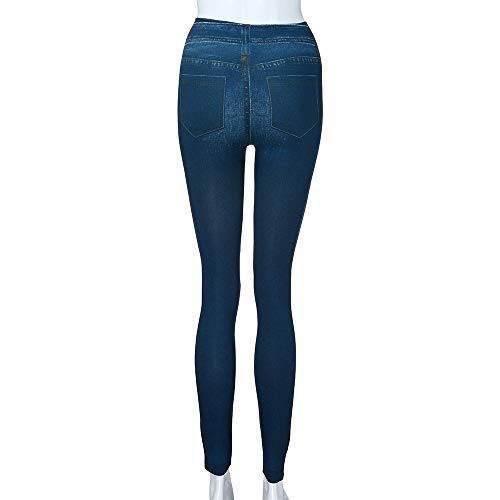 Zilosconcy Slim Size Fitness Jeans Leggings Leggins Longitud Plus Pantalones Pocket Denim Mujer Jeans de Mujer Bolso Jeans Mujer Azul