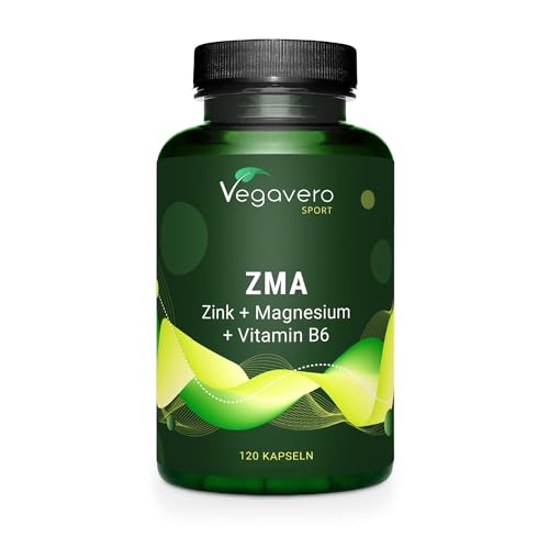 ZMA Vegavero® | Sin Aditivos | Con Zinc + Magnesio Natural + Vitamina B6 | Calidad: Aquamim™ Mg | Potenciador y Recuperador Muscular | Vegano | 120 Cápsulas