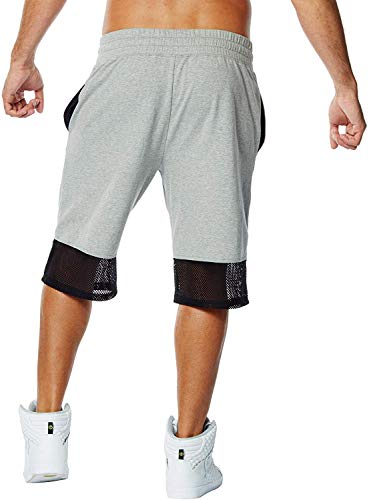 Zumba Fitness Hyper Melt Mesh Shorts Pantalón Corto, Hombre, Gris, XS