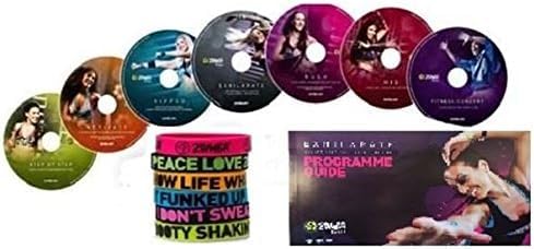 Zumba Set de 14 piezas compuesto por 7 DVD's + planificador de nutrición + pulseras deportivas zumba fitness zumba video zumba workout