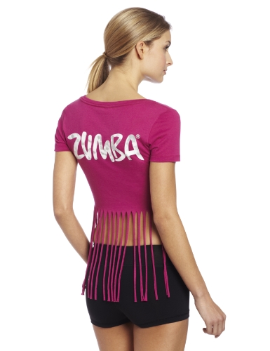 Zumba Vibrant - Camiseta de Fitness para Mujer, Color Rosa, Talla L
