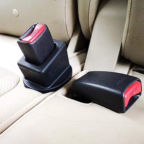 ZUWIT Soporte para Hebilla de Cinturón de Seguridad - Fácil Acceso a las Hebillas de los Asientos Traseros - Enchufa el Cinturón de Seguridad con una Sola Mano (Negro x1)