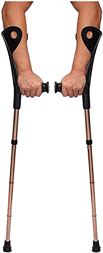 ZXCWE Muletas Plegables Axilar, Muletas Adultos, Muletas De Puño Abierto, Muletas Antideslizantes Bastón Ajustable Walking Stick para Ancianos como Regalo