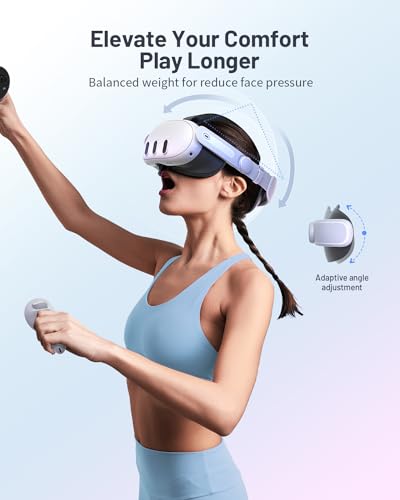 Zybervr Correa Elite Accesorios Compatible con Meta Oculus Quest 3, VR Auricular Correa de Cuero de PU Mejorado Más Ancho y Más Grueso